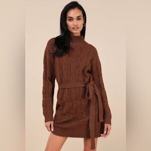 Brown Sweater Dress